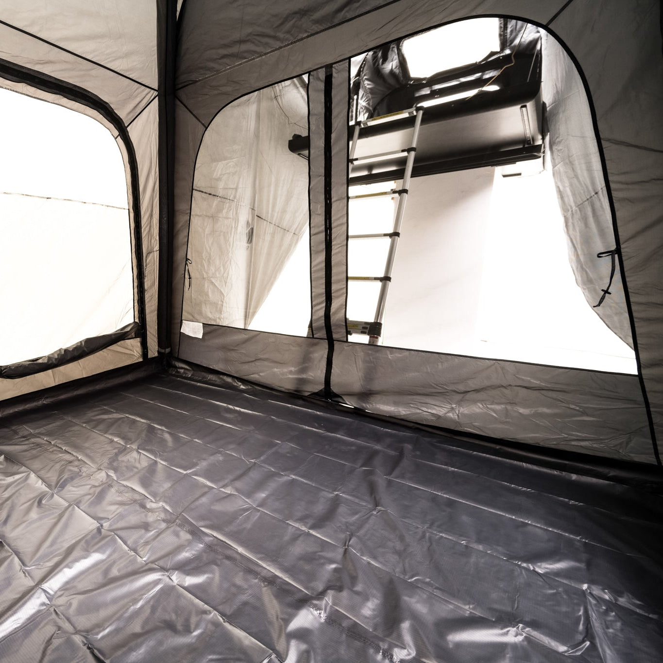 Family Size Annex Interior with passthrough for Roof Space 2 Rooftop Tent