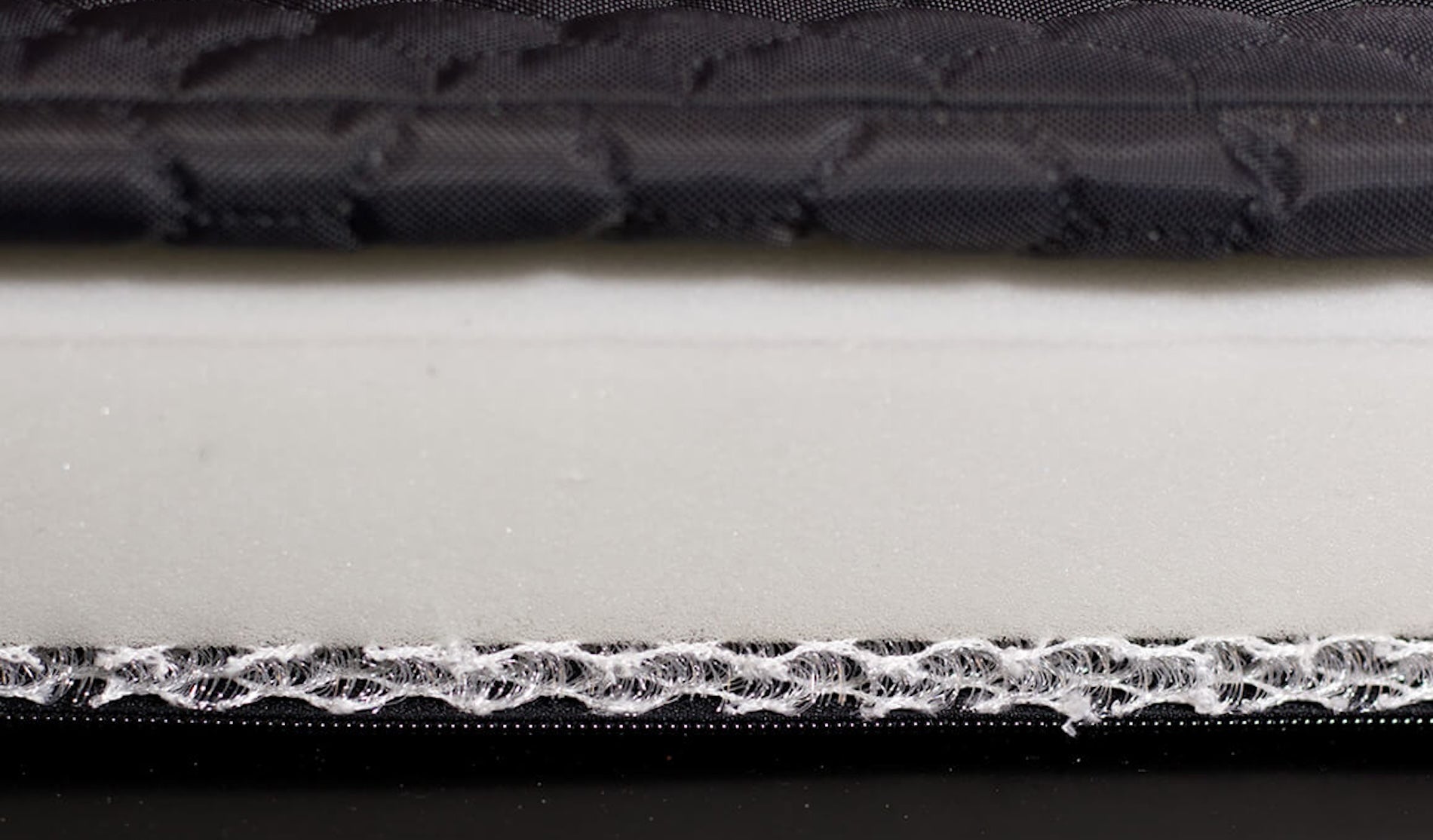 Close up of the high quality mattress that is part of the roof top tent for 2 person the Roof Space 2. It has a integrated anti condensation mesh.